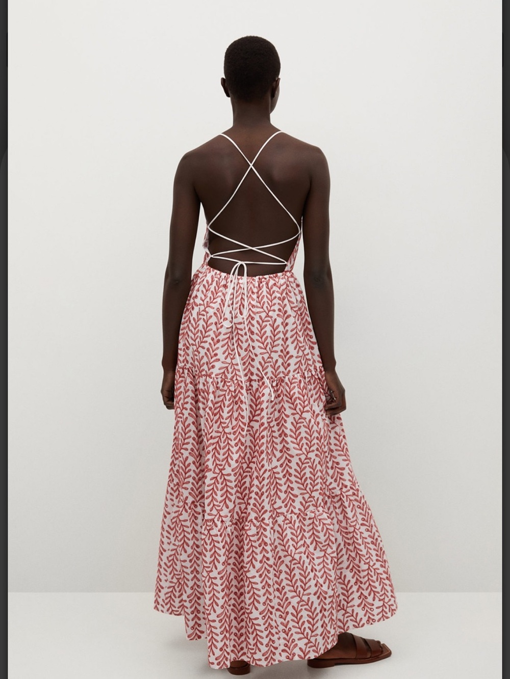Mango Open-Back Maxi Dress